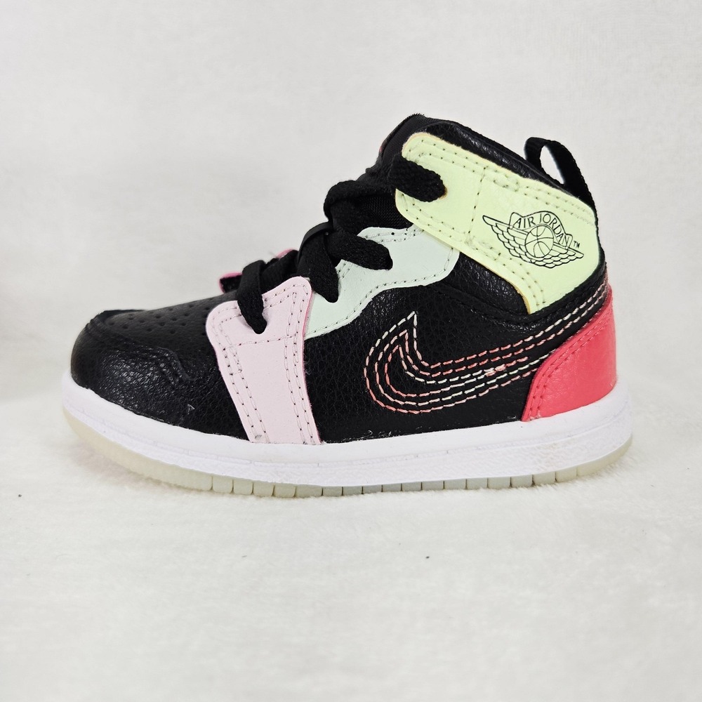 Nike Air Jordan 1‎ Mid TD Shoes Kids 5C AV5172-076 Toddler Basketball Sneakers - Picture 5 of 12